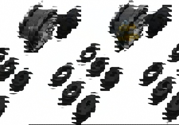 Locking Inlet: Plug, Industrial, L17-30P, 600V, Black & White